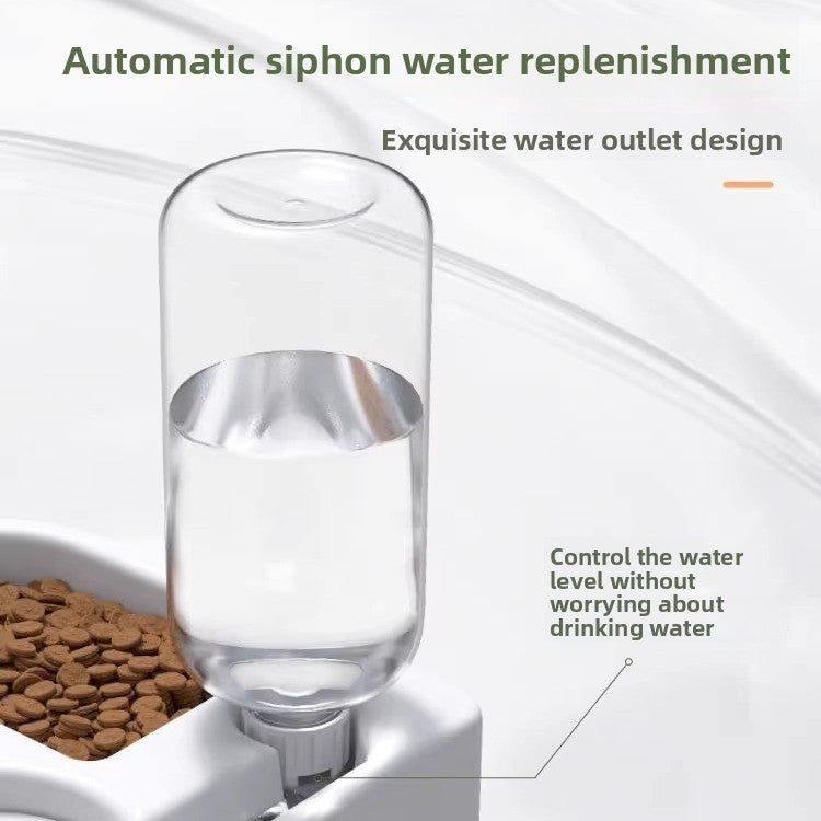 2-in-1 Automatic Pet Feeder & Water Dispenser | No-Spill Design for Dogs & Cats