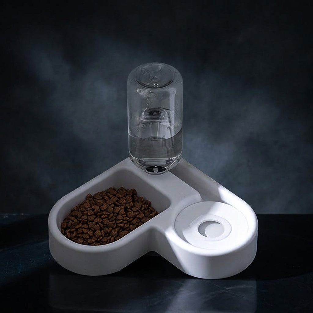 2-in-1 Automatic Pet Feeder & Water Dispenser | No-Spill Design for Dogs & Cats