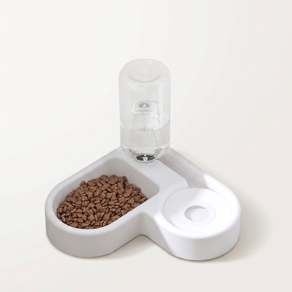 2-in-1 Automatic Pet Feeder & Water Dispenser | No-Spill Design for Dogs & Cats